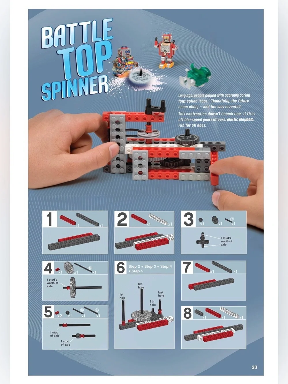 LEGO Chain Reactions Book: Design and Build Moving Machines w/30+ Legos New